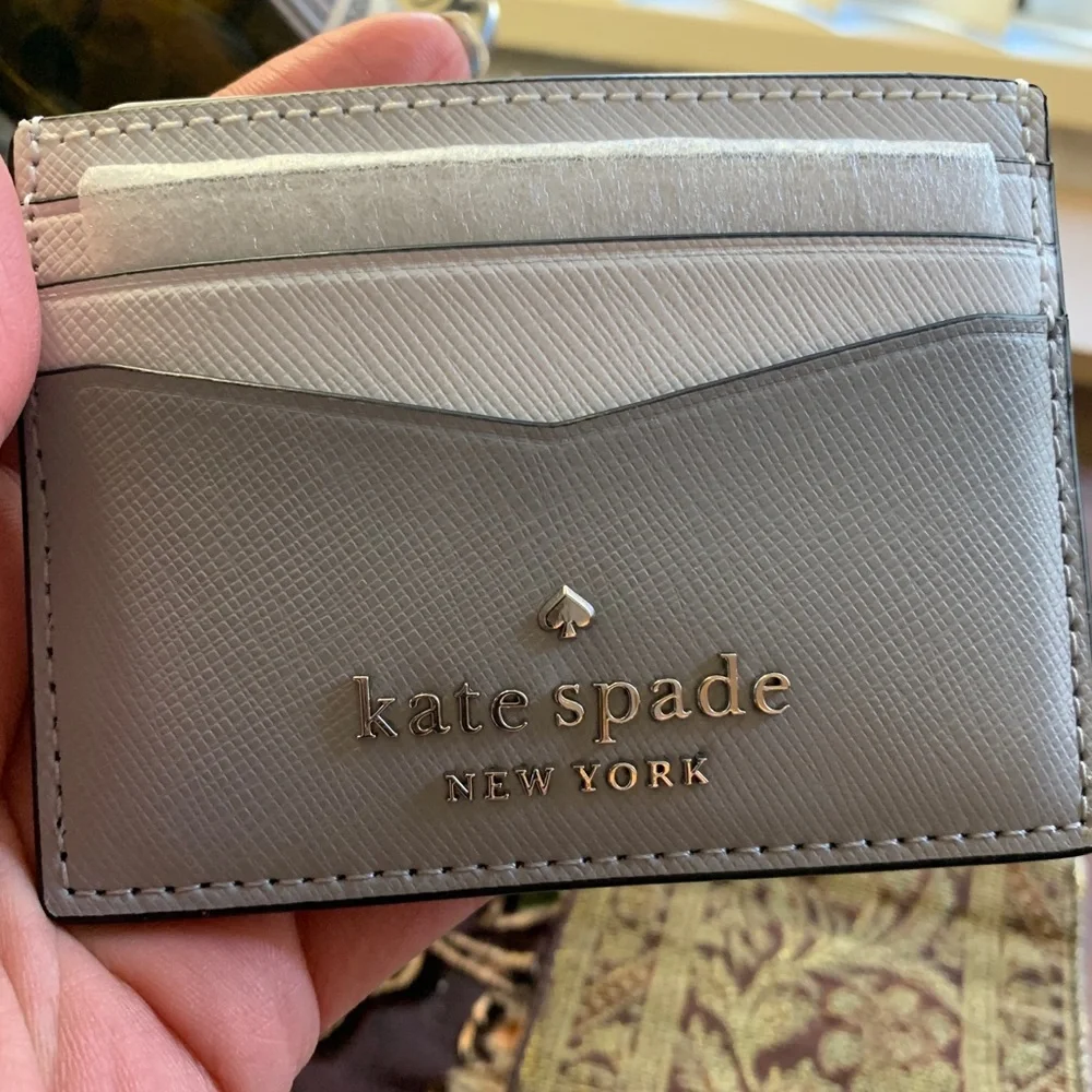SOLD⛔️Authentic KATE SPADE Leather colorblock card case - Picture 6 of 8